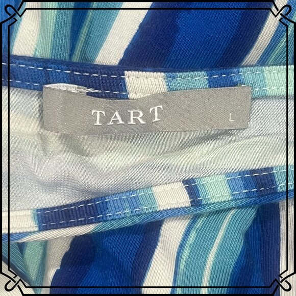 TART Sleeveless Faux Wrap Striped Romper with Pockets - Size L - Picture 6 of 8